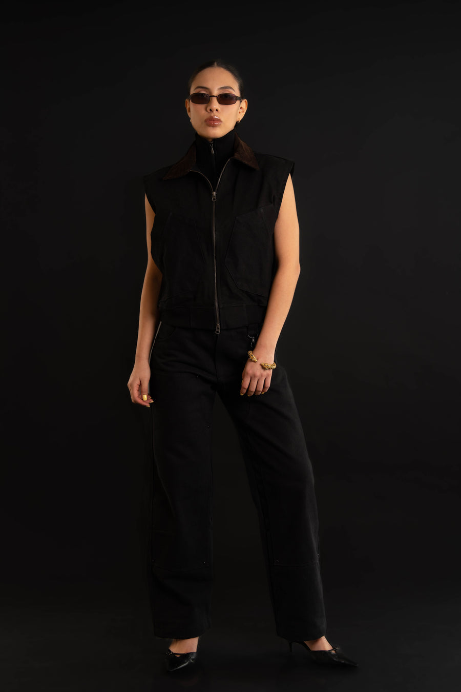 Structured Denim Vest